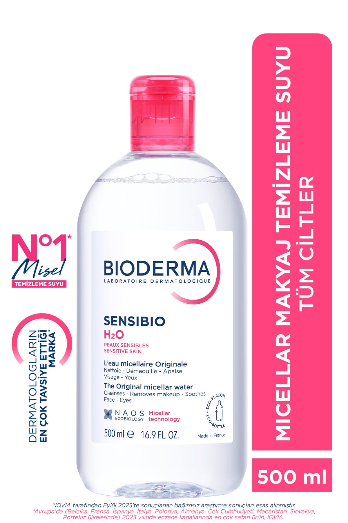 Bioderma Sensibio H2O Misel Su 500ml – Cilt Bakımı | GAMZELİECZANEM