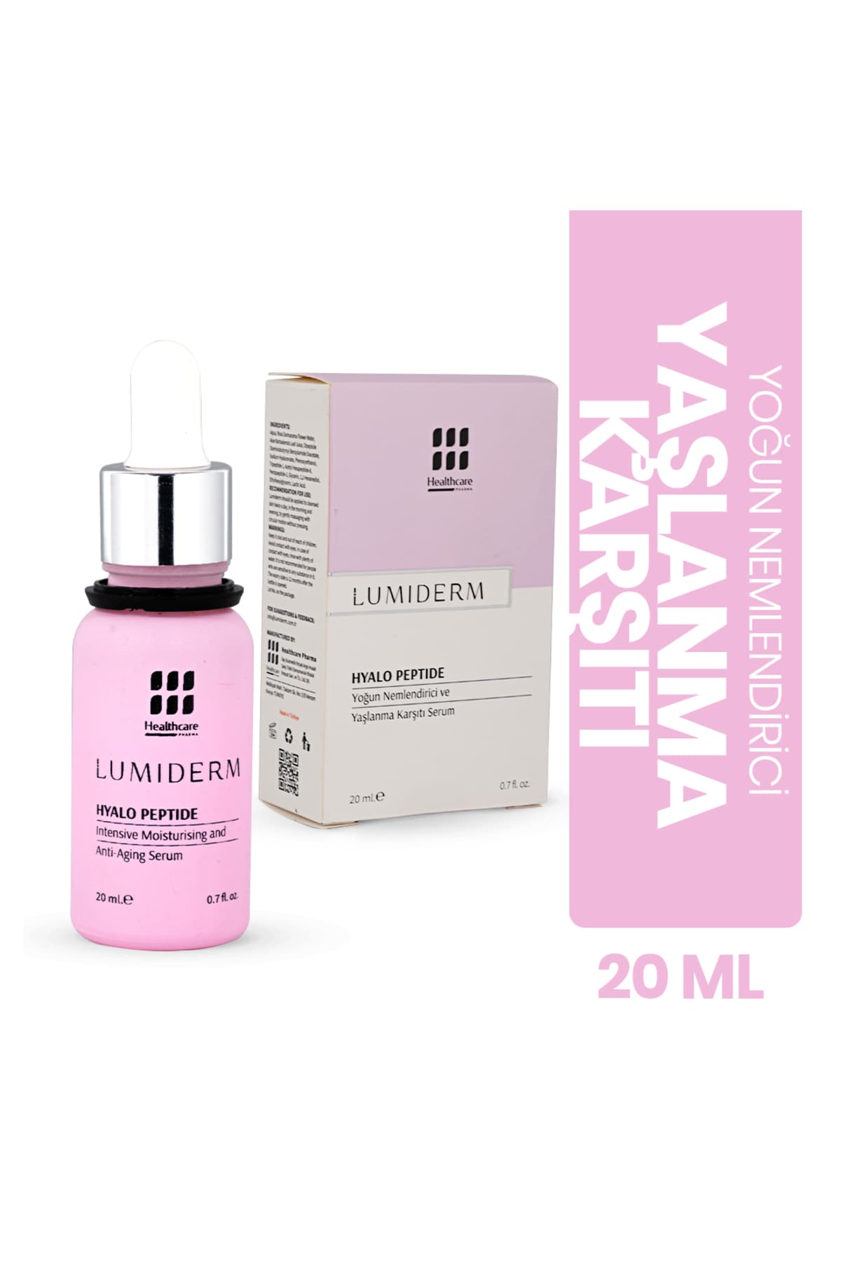 Lumiderm Hyalo Peptide Yaşlanma Karşıtı Cilt Serumu 20ml – Cilt Bakımı | GAMZELİECZANEM
