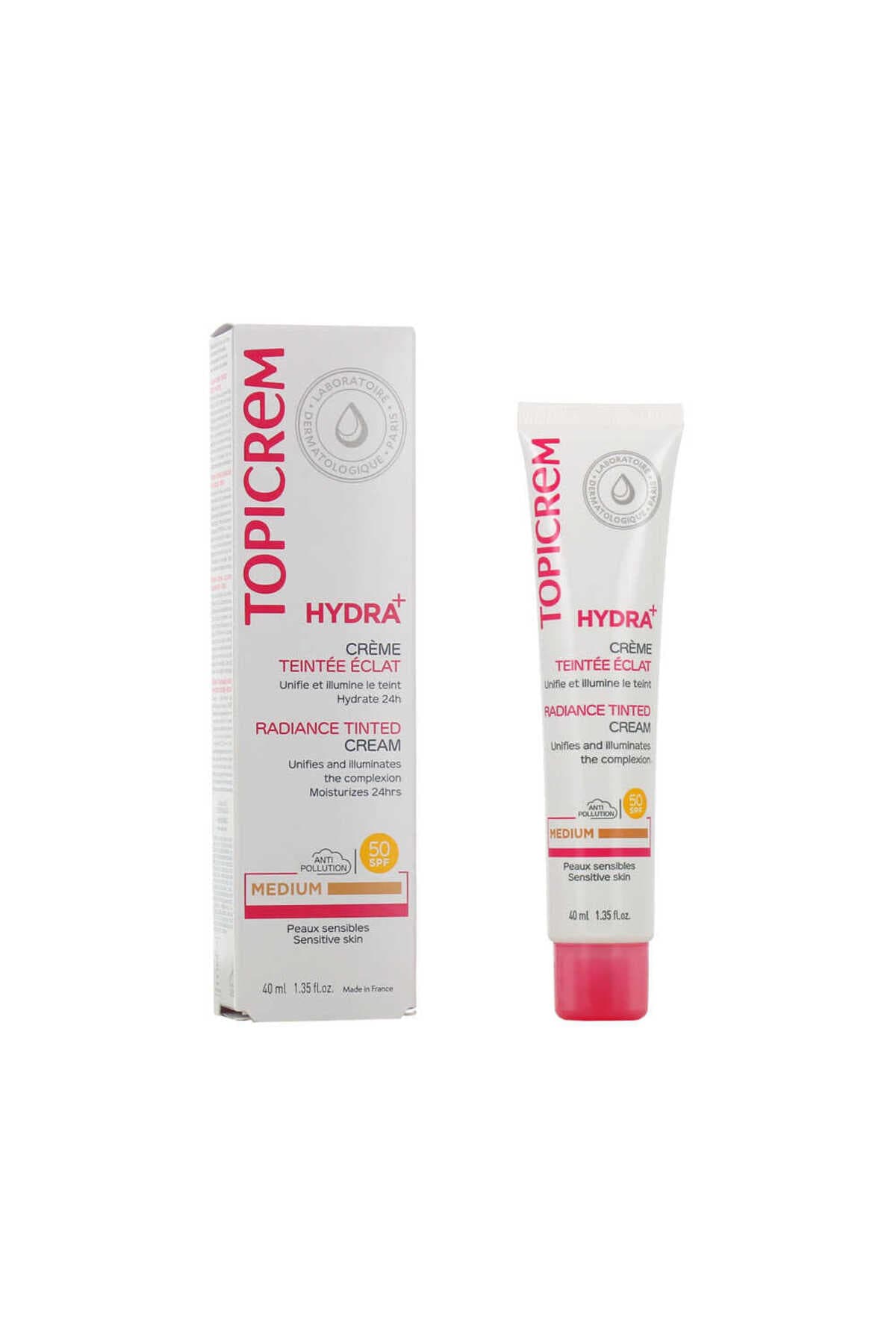 Topicrem Hydra+ Aydınlatıcı Renkli Krem SPF50 40ml Orta Ton – Cilt Bakımı | GAMZELİECZANEM